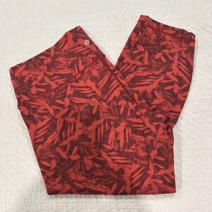 Lululemon Align Size 20 Crop Leggings. Red Floral Patter. NWOT.